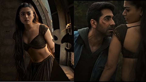 Rashmika and ayushman in Thamma film. 