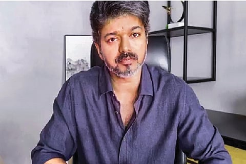 காணொலியில் பேசிய தவெக தலைவர் விஜய். 
