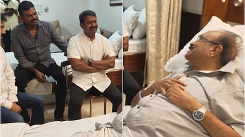 மருத்துவமனையில் வைகோவிடம் நலம் விசாரிக்கும் சீமான் 