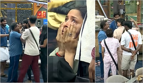 பிக் பாஸ் நிகழ்ச்சியின்  இரண்டாம் நாளே கைகலப்பு