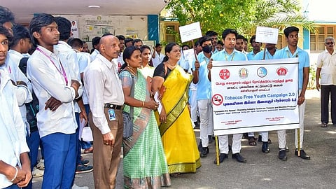 நாகா்கோவிலில் புகையிலை இல்லா இளைஞா் பிரசார இயக்கம்