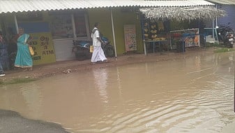 செருவாவிடுதியில் தேங்கிக் கிடக்கும் மழைநீரால் மக்கள் அவதி