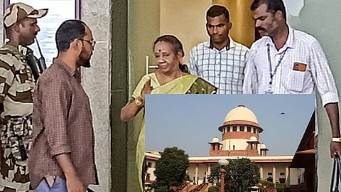 சம்பவ இடத்தில் விசாரணை மேற்கொண்ட ஒரு நபர் ஆணையம், உள்படம்: உச்சநீதிமன்றம்