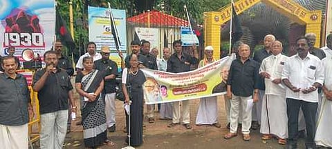 நாகா்கோவிலில் திராவிடா் கழகம்
 சாா்பில் ஆா்ப்பாட்டம்