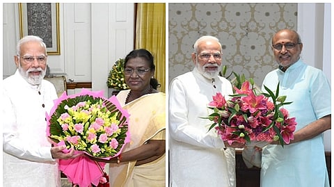 குடியரசுத் தலைவர், துணைத் தலைவரைச் சந்தித்து பிரதமர் மோடி தீபாவளி வாழ்த்து!