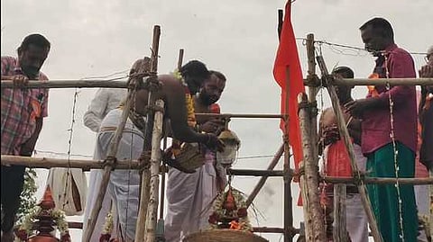  வந்தவாசி பஜனை கோவில் தெரு ஸ்ரீகோதண்டராமா் கோயிலில் நடைபெற்ற மகா கும்பாபிஷேக விழா.