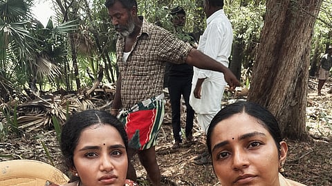 பைசன் படப்பிடிப்பில்.... அனுபமா பரமேஸ்வரன்.