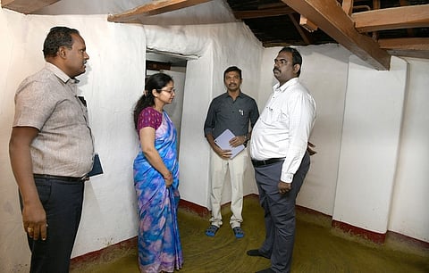 ராஜாஜி இல்ல மறுசீரமைப்புப் பணிகள்: ஆட்சியா் ஆய்வு