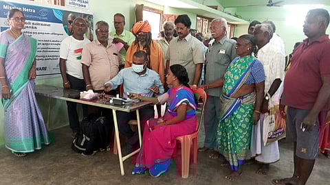 இஞ்சிமேடு சிவாலயத்தில் இலவச கண் சிகிச்சை முகாம்