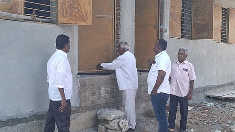 அங்கன்வாடி மைய கட்டுமானப் பணி ஆய்வு