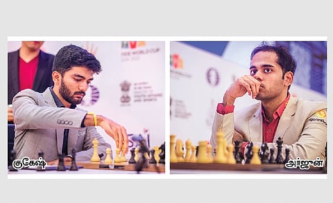 பிரணவ், அா்ஜுன் வெற்றி; குகேஷ், பிரக்ஞானந்தா ‘டிரா’