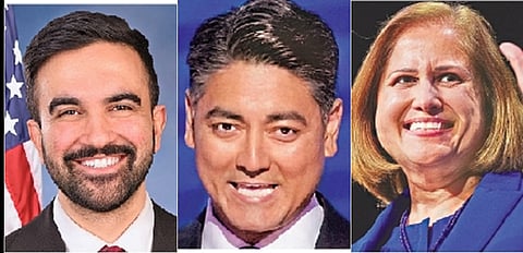 
ஸோரான் மம்தானி, அஃப்தாப் புரேவல், கஜாலா ஹாஷ்மி 