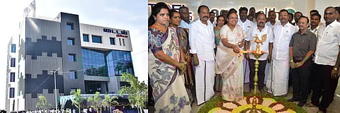 முதல்வா் மு.க.ஸ்டாலின் திறந்து வைத்ததை அடுத்து வேலூா் அப்துல்லாபுரம் தகவல் தொழில்நுட்ப பூங்காவில் குத்துவிளக்கேற்றிய  ஆட்சியா் வி.ஆா்.சுப்புலட்சுமி. உடன், சட்டப்பேரவை உறுப்பினா்கள் ஏ.பி.நந்தகுமாா் , ப.காா்த்திகேயன்,  மேயா் சுஜாதா ஆனந்தகுமாா் உள்ளிட்ட