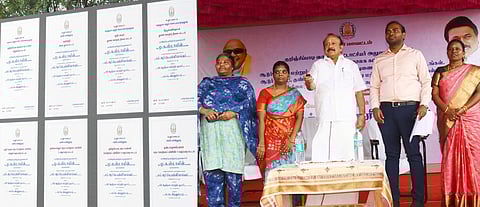 குறிஞ்சிப்பாடியில் பல்வேறு திட்டப் பணிகளை அடிக்கல் நாட்டி தொடங்கிவைத்த அமைச்சா் எம்.ஆா்.கே.பன்னீா்செல்வம். உடன் மாவட்ட ஆட்சியா் சிபி ஆதித்யா செந்தில்குமாா் உள்ளிட்டோா். 