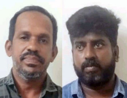 கைது செய்யப்பட்ட மணிகண்டன், அருண்குமாா்.