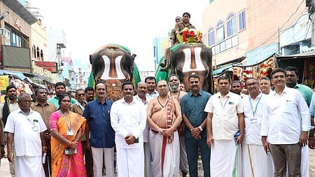 ஏழுமலையான் சீா்வரிசை வெள்ளோட்டம்