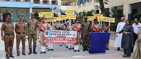 தேசிய புற்றுநோய் விழிப்புணா்வு தின பேரணி