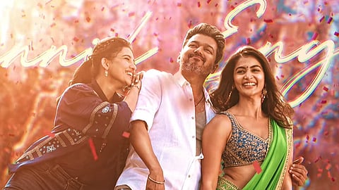 நடிகர்கள் விஜய், பூஜா ஹெக்டே, மமிதா பைஜூ