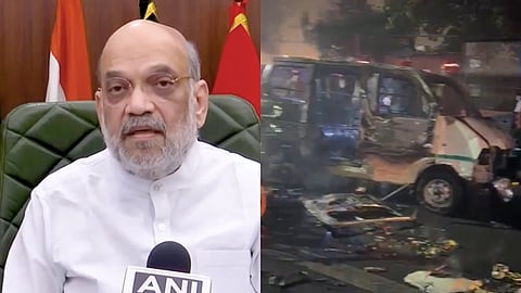 அமித் ஷா / கார் வெடித்து விபத்துக்குள்ளான பகுதி