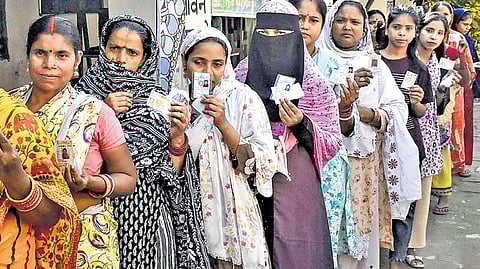 பிகார் தேர்தல் விறுவிறு வாக்குப்பதிவு! 9 மணி நிலவரம்!