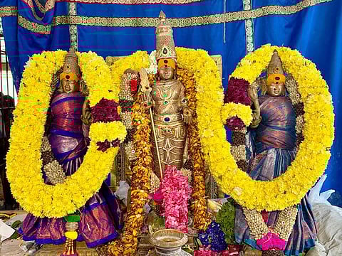 ரத்னாங்கி அலங்காரத்தில்   அருள்பாலித்த  உற்சவா்  கோடையாண்டவா்.