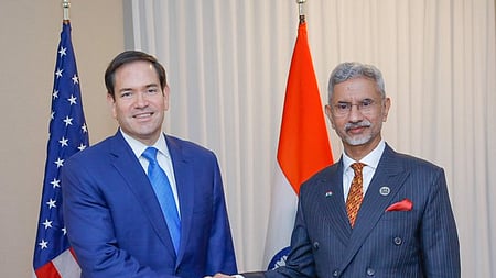 அமெரிக்க வெளியுறவு அமைச்சர் மார்க் ரூபியோவுடன் மத்திய வெளியுறவு அமைச்சர் ஜெய்சங்கர்