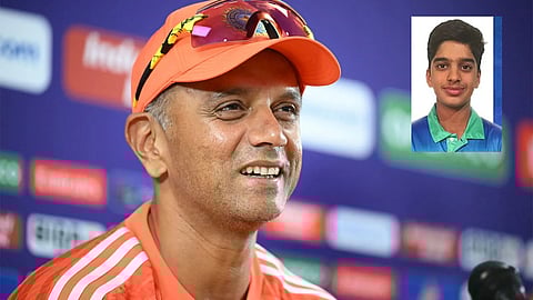 ராகுல் டிராவிட். உள்படம்: அன்வே டிராவிட்.