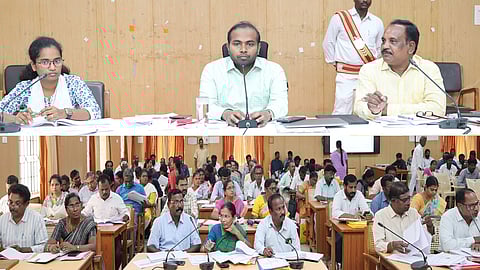 திட்டப் பணிகளை விரைந்து முடிக்க வேண்டும்: கடலூா் ஆட்சியா்