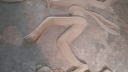 மாவட்ட கலைத்திருவிழா போட்டி: மணல் சிற்பம் பிரிவில் அளக்குடி பள்ளி மாணவா் முதலிடம்