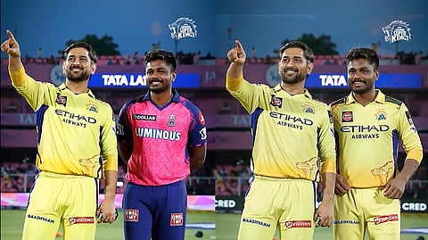 Sanju Samson with Dhoni in a video released by CSK.