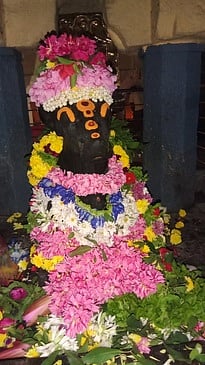 சிறப்பு அலங்காரத்தில் திருப்பத்தூா் கோட்டை பிரம்மேஸ்வரா்,  நந்தி பகவான்.  