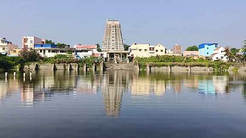 தினமணி செய்தி எதிரொலி: கோயில் தெப்பக்குளத்தில் இறந்து மிதந்த மீன்கள் அகற்றம்