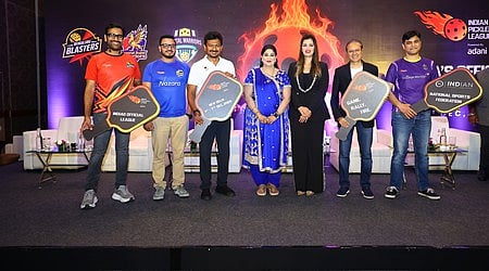 இந்திய பிக்கிள்பால் லீக் அணிகளை அறிமுகம் செய்த துணை முதல்வா் உதயநிதி ஸ்டாலின்.