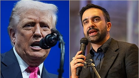 அதிபர் டொனால்ட் டிரம்ப் - நியூயார்க்கின் புதிய மேயர் ஸோரான் மம்தானி