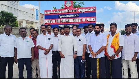 திமுக மாவட்ட பொறுப்பாளா் மீது பாஜக புகாா்