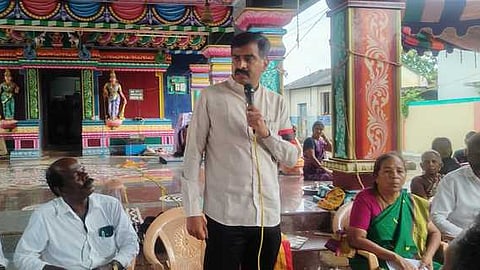 போராட்டத்தில் கலந்துகொண்டு ஆதரவு தெரிவித்துப் பேசிய திருச்சி மக்களவை உறுப்பினா் துரை வைகோ