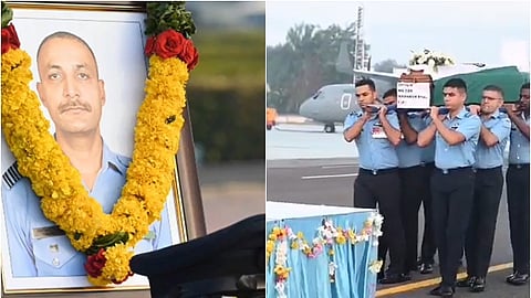 நாமன்ஷ் சாயல் உடலுக்கு விமானப் படை சார்பில் மரியாதை