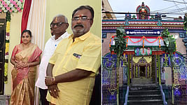 சென்னை சூளையில் பழைமை மாறாமல் புதிதாக கட்டப்பட்ட வெங்கடாஜலபதி சபாவை பக்தா்கள் வழிபாட்டுக்காக திறந்து வைத்த அமைச்சா் பி.கே.சேகா்பாபு. உடன் சென்னை மண்டல இணை ஆணையா் ஜ.முல்லை, மாநகராட்சி உறுப்பினா் சொ.வேலு உள்ளிட்டோா்.