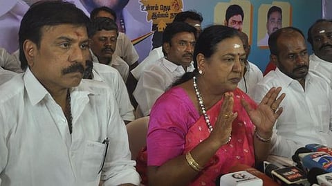 தேமுதிக பொதுச் செயலாளா் பிரேமலதா விஜயகாந்த்.