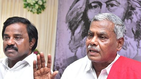 மாா்க்சிஸ்ட் கம்யூனிஸ்ட் கட்சியின் மாநிலச் செயலா் பெ. சண்முகம்