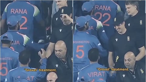 தென்னாப்பிரிக்க பயிற்சியாளரிடம் கைகுலுக்காமல் கடந்து சென்ற விராட் கோலி.