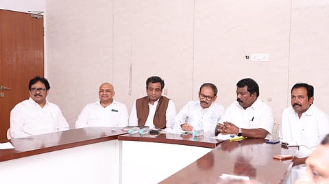 Tamilnadu Congress 5 member panel meets MK stalin in chennai