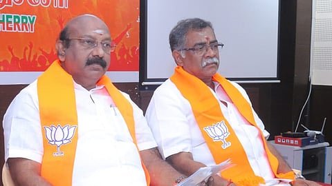 புதுச்சேரியில் இண்டி கூட்டணியை மக்கள் புறக்கணிக்க வேண்டும்: பாஜக தலைவா் வி.பி. ராமலிங்கம்