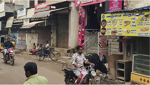 மேலப்பாளையத்தில் சனிக்கிழமை அடைக்கப்பட்டிருந்த கடைகள்.