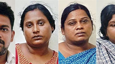 கும்பாபிஷேக விழாவில் மூதாட்டிகளிடம் நகைப் பறித்த 4 போ் கைது