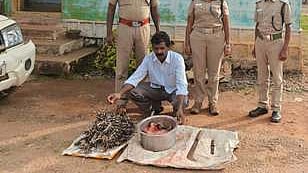 கைது செய்யப்பட்ட இளங்கோவன்.