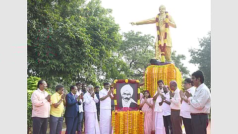 M.K. Stalin post on Bharathiyar birthday