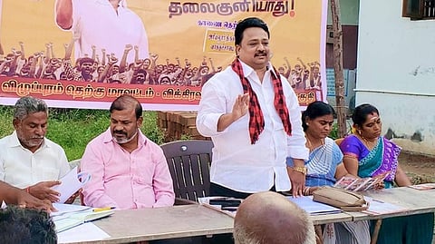 அரியலூா் திருக்கையில் திமுக வாக்குச் சாவடி கூட்டம்