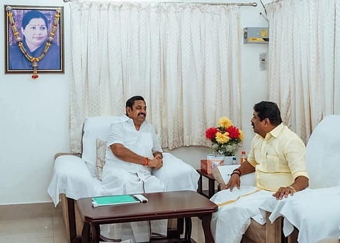 BJP Leader Nainar Nagendran meets ADMK General Secretary Edappadi Palaniswami