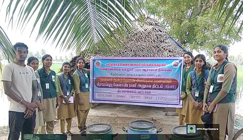 கோவில்வெண்ணியில் வேளாண் கல்லூரி மாணவிகளுக்கு பயிற்சி